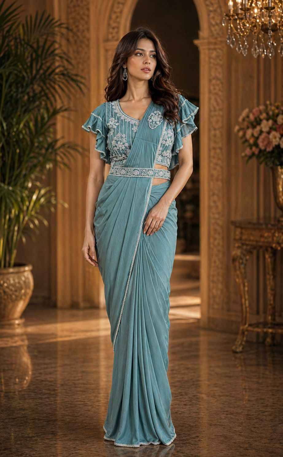A498 By Amoha Trendz Indian Traditional Wear Collection Beautiful Stylish Fancy Colorful Party Wear & Occasional Wear Fancy Sarees At Wholesale Price